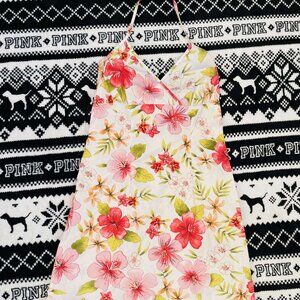 Vintage Y2K White Floral Halter Mini Dress